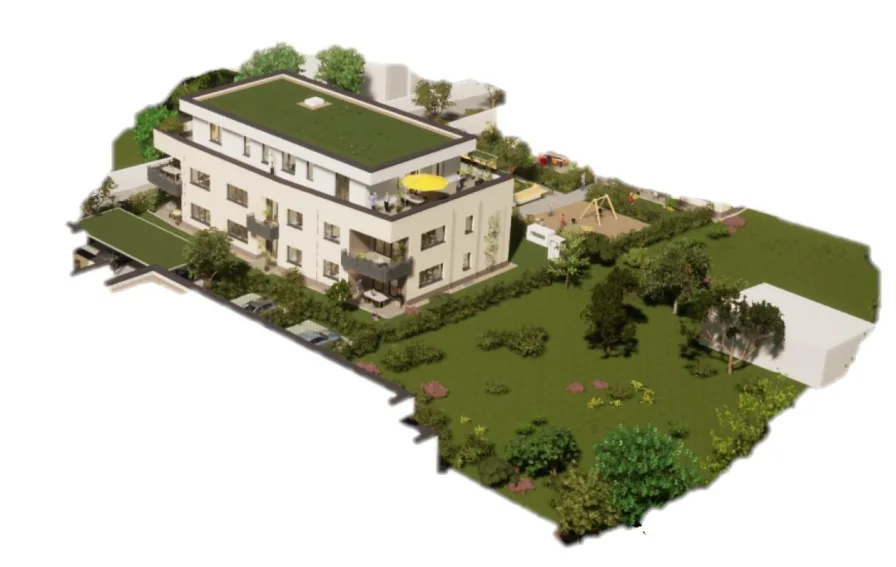 Ansicht 2 - Wohnung kaufen in Trier - Moderne helle Wohnung mit Garten im KFW 40 Energiesparhaus in Top Wohnlage Trier