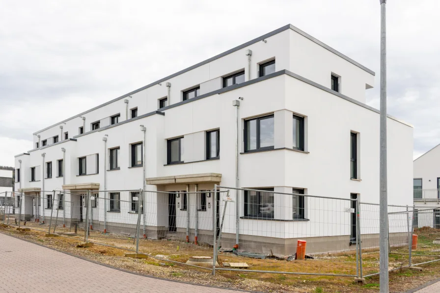 Vorderansicht 3 - Haus kaufen in Trier - Neues KFW 40 Reiheneckhaus Tarforster Höhe mit schöner Dachterrasse - Garage optional möglich