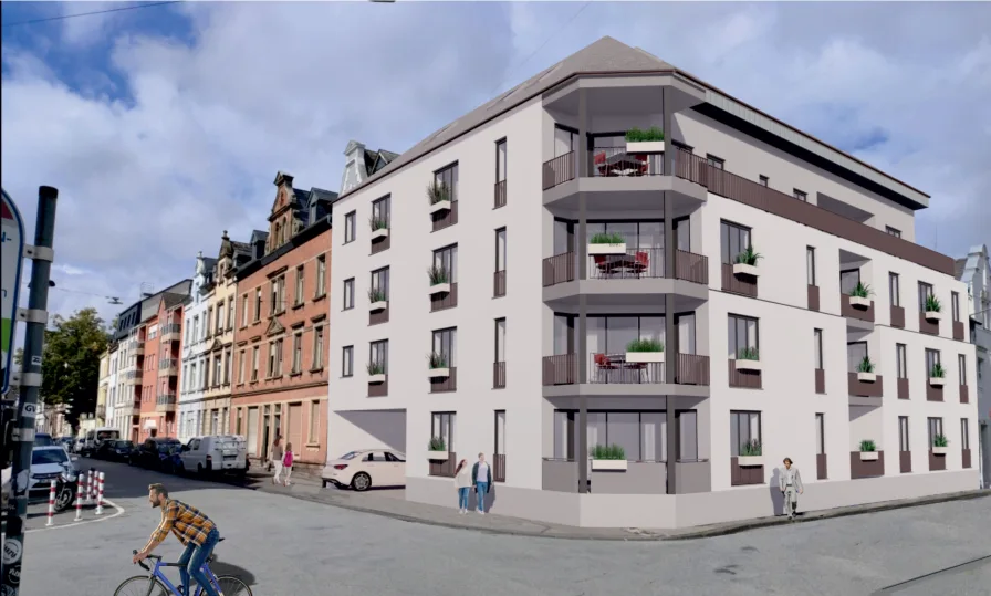 Ansicht - Wohnung kaufen in Trier - Wohnen Nähe  Porta -Tolle Dachgeschoßwohnung im Maisonette Stil im Energiesparhaus 