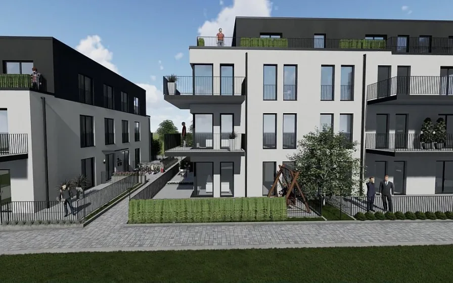 Gebäude A-C.1 - Wohnung kaufen in Trier - Tolle Penthousewohnung mit großer Dachterrasse im Energiesparhaus in  Trier-Kürenz