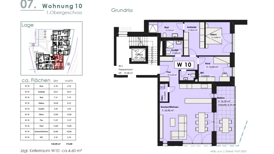 1. OG WE 10 - Wohnung kaufen in Trier - Moderne helle Wohnung im KFW 40 Energiesparhaus Trier mit Top Verkehranbindung Luxemburg