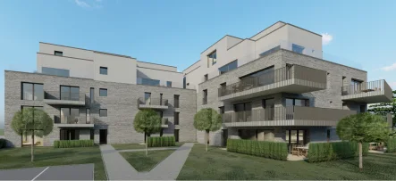 Ansicht 1 - Wohnung kaufen in Trier - Moderne  helle Wohnung im KFW 40 Energiesparhaus Trier mit Top Verkehranbindung Luxemburg