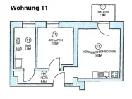 Grundriss Wohnung 11