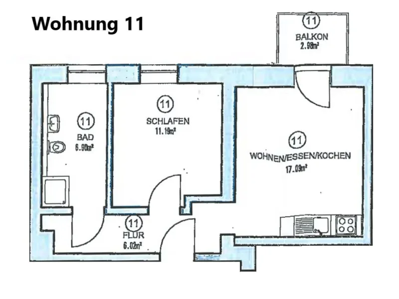 Grundriss Wohnung 11