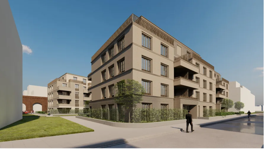 Ansicht Straße 3 - Wohnung kaufen in Trier - Achtung Lux-Pendler- Moderne Wohnung mit Garten im KFW 40 Energiesparhaus 