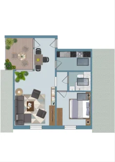 Grundriss - Wohnung kaufen in Wesel - Kaufen statt Mieten!!! Moderne Dachgeschosswohnung in zentraler Lage in Wesel mit Balkon!