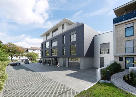 Perspektive Eingangsseite - Büro/Praxis mieten in Wesel - Moderne Büroflächen im Staffelgeschoss mit atemberaubender  Dachterrasse in Wesel