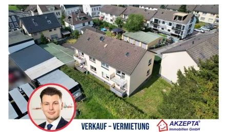 Rückansicht Wohnhaus - Wohnung kaufen in Burscheid - Natur trifft Moderne: Wohnen nahe Burscheids Naturidylle!