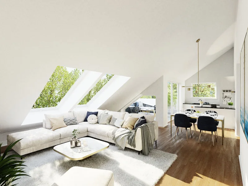 Planungsbeispiel - Wohnung kaufen in Sprockhövel - Neubau Erstbezug Dachgeschoss-Maisonettewohnung