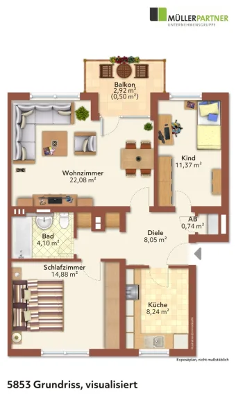 Grundriss, visualisiert