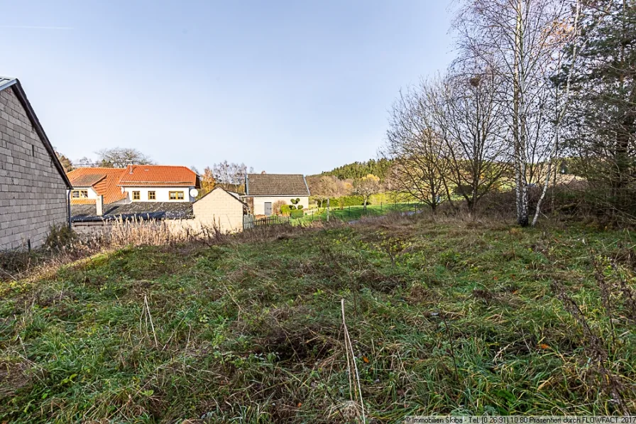 Baugrundstück Blick nach vorne