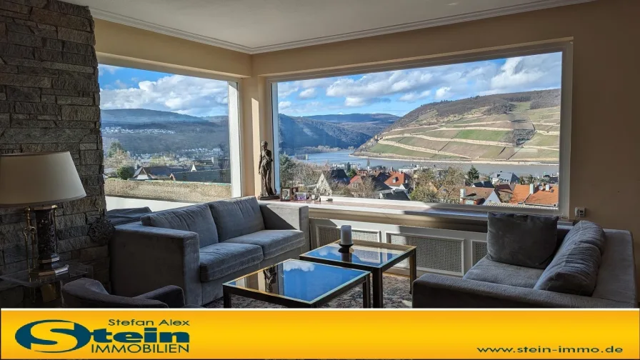 o - Haus kaufen in Bingen am Rhein - Beeindruckendes EFH mit exklusivem 180-Grad-Panorama-Rheinblick auf 1210 m² Grundstück in Bestlage!
