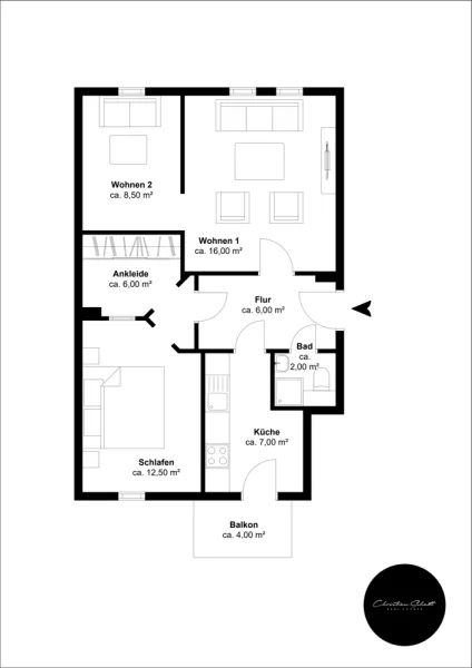 Kirchstr. 4, 1. OG links - Etage 1 - QN35N8