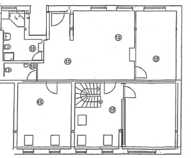 Grundriss Hoffmannstr. 52, DG links untere Etage