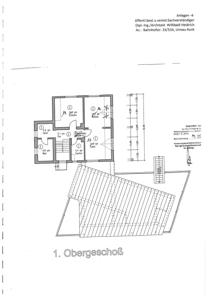 Grundriss Obergeschoss Altbau