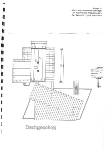 Grundriss Dachgeschoss