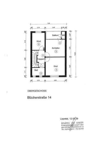 Grundriss Obergeschoss