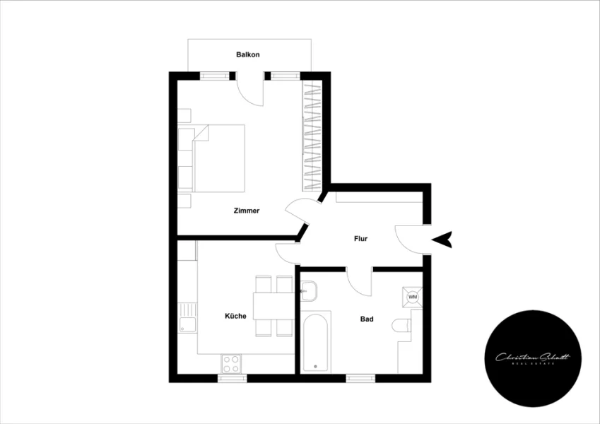 Leipziger Str. 60, 2. OG links - Etage 1, Ansicht 1, Schnitt 1 - 9PTSLK