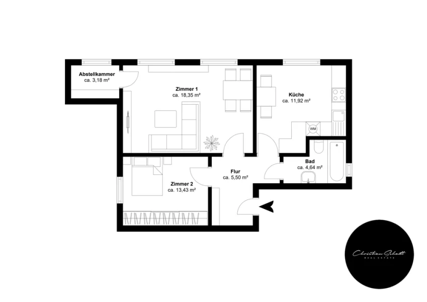 Klughardtstr. 3, 2. OG - Etage 1, Ansicht 1, Schnitt 1 - EOQ9GM