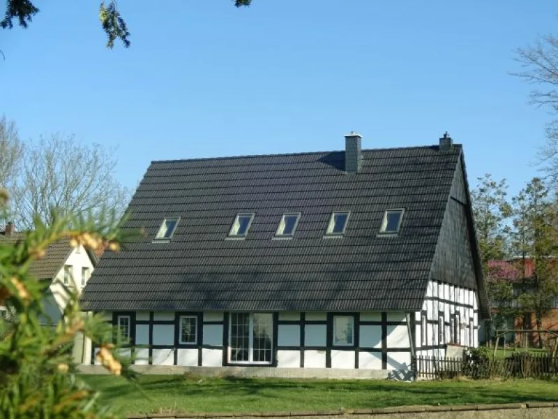 Seitenansicht - Haus kaufen in Löhne /OT Bischofshagen - Fachwerkhaus