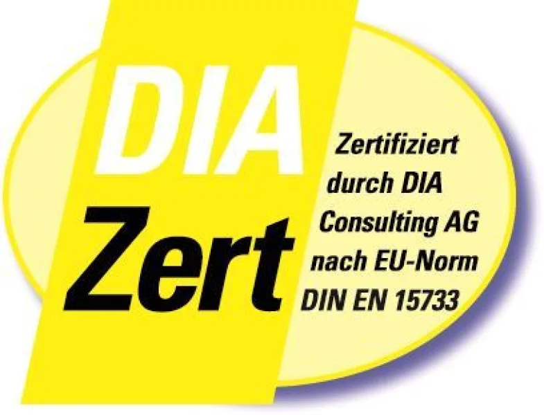 Logo DIAZert Makler Farbig mit Schatten