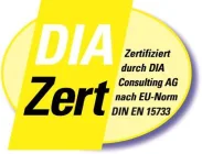 Logo DIAZert Makler Farbig mit Schatten