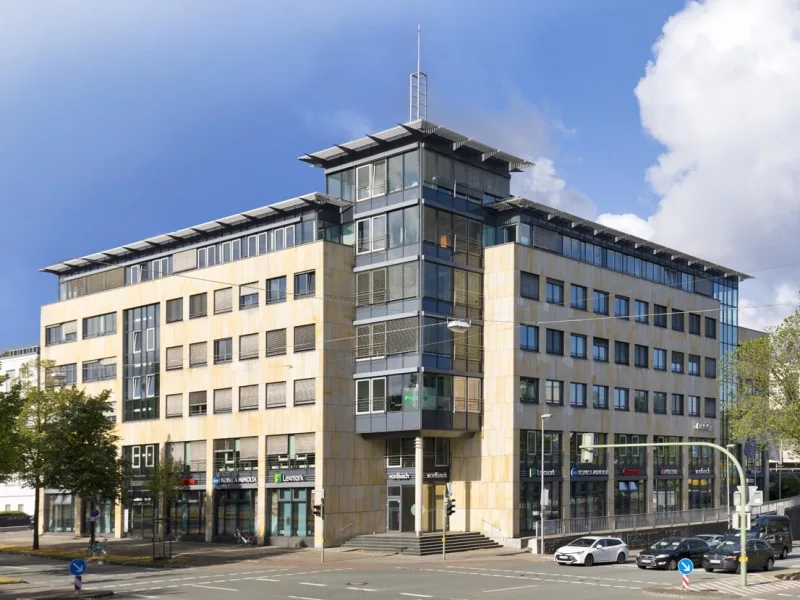 Straßenansicht - Büro/Praxis mieten in Bielefeld - Modernes , attraktives Stadtbüro im bekannten Westend Tower 