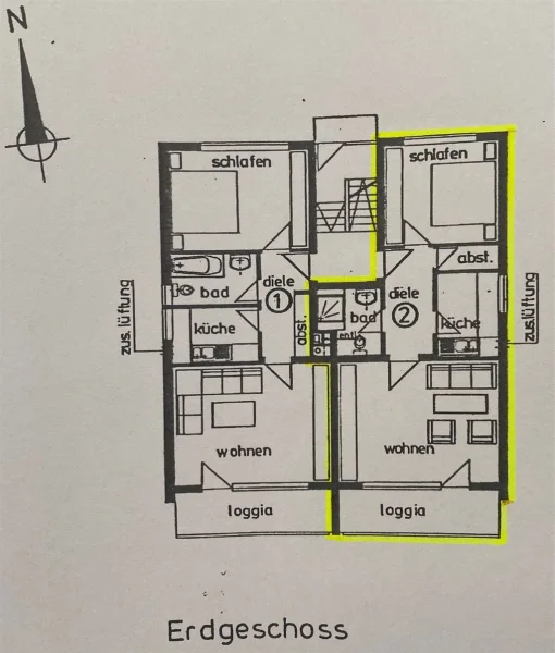 Grundriss Wohnung EG