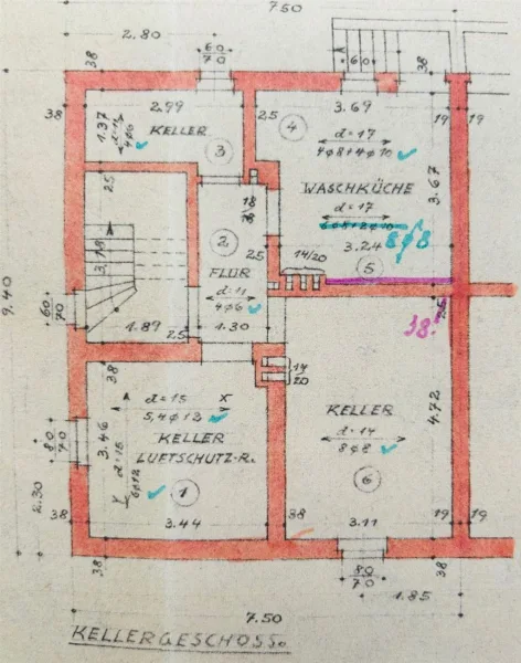 Grundriss Keller