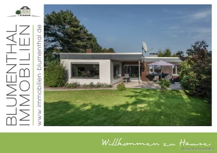 Exposé Titelbild A5D - Haus kaufen in Bielefeld - Sehr gepflegter Reihenendhaus-Bungalow mit Terrasse und Garten im Bielefelder Westen