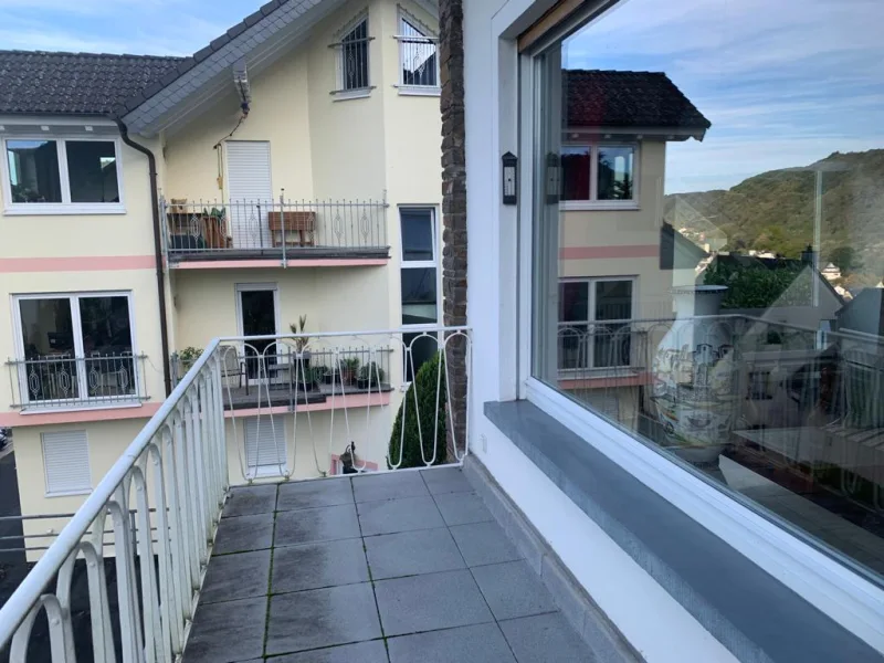 Balkon vom Wohnzimmer aus