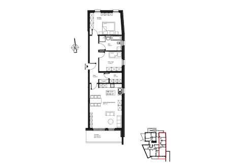 Grundriss - EG - Wohnung 2.01 - Wohnung kaufen in Mayen - Leben und Wohnen im Burgpalais Mayen - Whg. Nr. 2.01