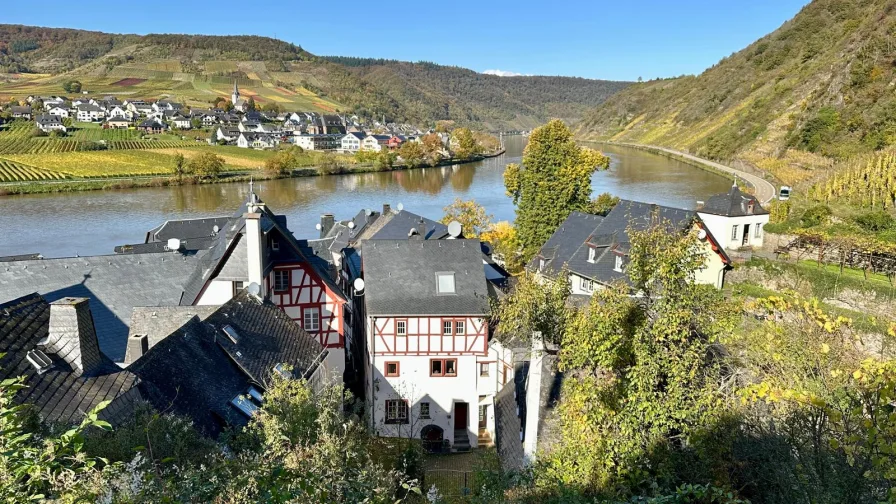 Blick von der Kirche aus zur Immobilie 