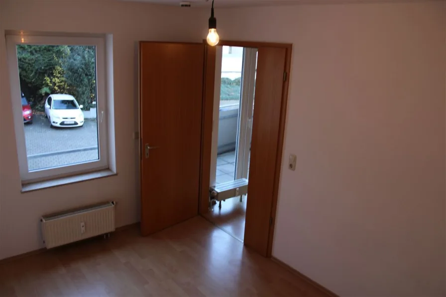 Schlafzimmer-Blick Richung Fenster