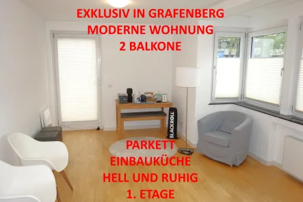 Titelbild - Wohnung mieten in Düsseldorf - GRAFENBERG/HARDTSTR. EXKLUSIV 2 BALKONE PARKETT EINBAUKÜCHE MODERNES BAD 1. ETAGE RUHIG+HELL+MODERN