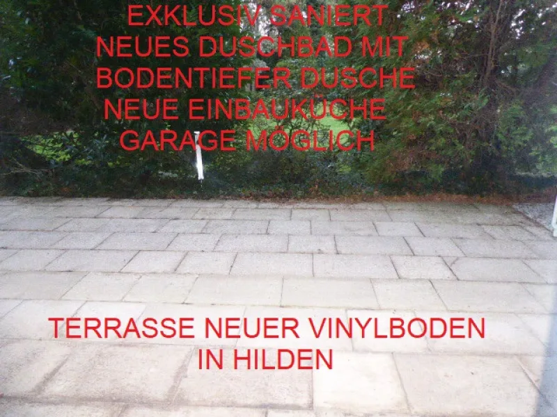 Titelbild - Wohnung mieten in Hilden - EXKLUSIV SANIERT NEUES DUSCHBAD MIT BODENTIEFER DUSCHE NEUE EBK TERRASSE NEUER VINYLBODEN HILDEN