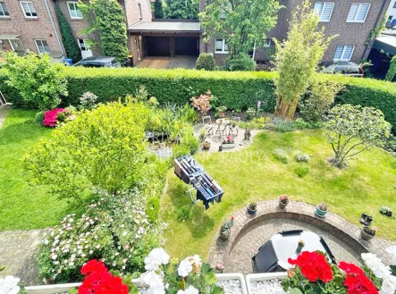 Sommergarten - Wohnung kaufen in Mönchengladbach / Heyden - GARTEN-WOHNUNG ++ Vintage-Bad/ Südwest--Terrasse/ Garage