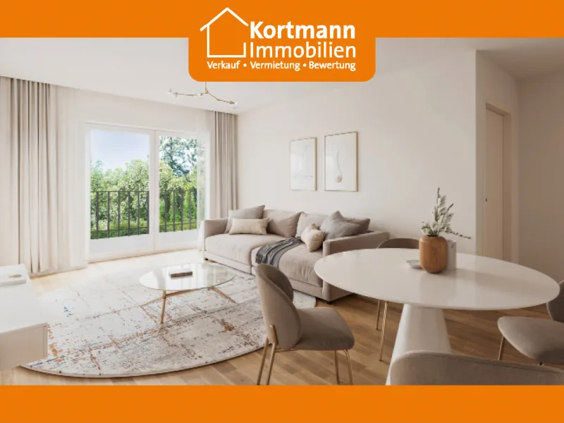   - Wohnung kaufen in Nordwalde - Neubau - Moderne Eigentumswohnung mit Südbalkon in Nordwalde