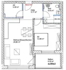 1. Obergeschoss, 2 Zimmer, 62,30 m²