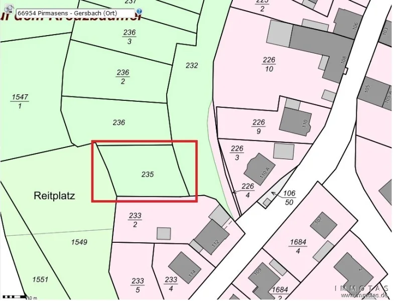 PE-22-MRVH-555 - Grundstück kaufen in Pirmasens / Gersbach - BIETERVERFAHREN - PROVISIONSFREI - Grünfläche ca. 720 m² aus Nachlass zum Verkauf
