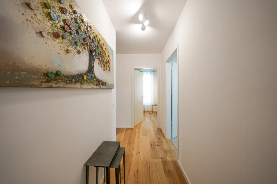 Flur Musterwohnung - Wohnung kaufen in Bonn - Exklusive Eigentumswohnung mit separatem Eingangsbereich und Wow-Effekt!