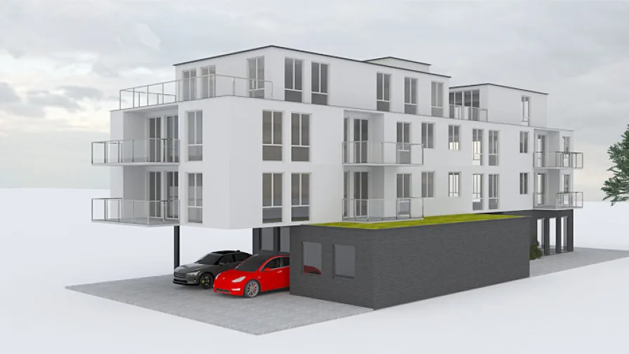 Neubau Design - Wohnung kaufen in Herne - Exclusives Wohnen am Königsgruber Park - Neubaumaßnahme von barrierefreien Wohnungen