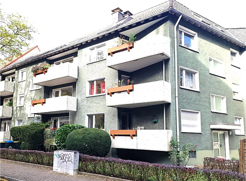 Straßenansicht - Wohnung mieten in Herne - Charmante 2,5-Zimmer-Wohnung mit Balkon in Ruhiger Lage