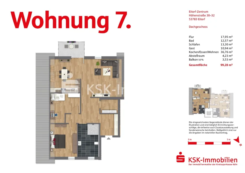 Grundriss Wohnung 7