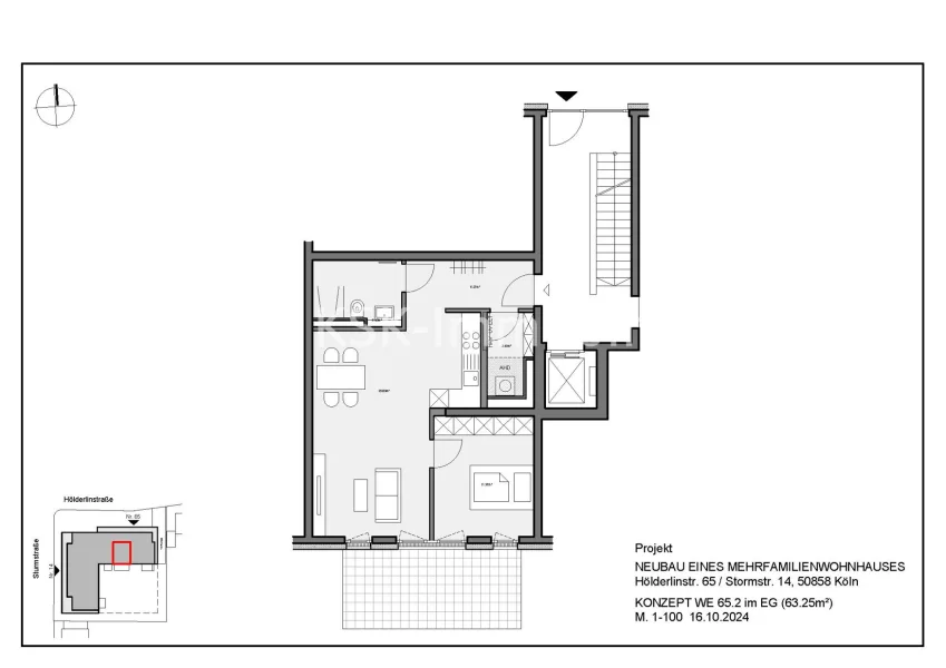 Grundriss Wohnung 65.2