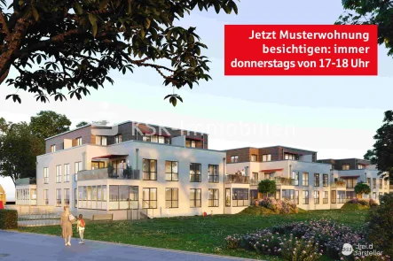 Besichtigung Musterwohnung - Wohnung kaufen in Pulheim - Neubauwohnung im Amselquartier mit traumhaften Wintergarten