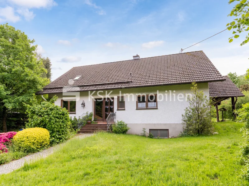 97018 Außenansicht - Haus kaufen in Marienheide - Gepflegtes Einfamilienhaus in ruhiger Lage!