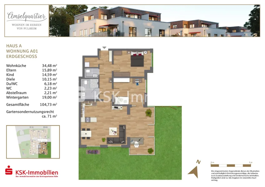 Grundriss Haus A Wohnung 1