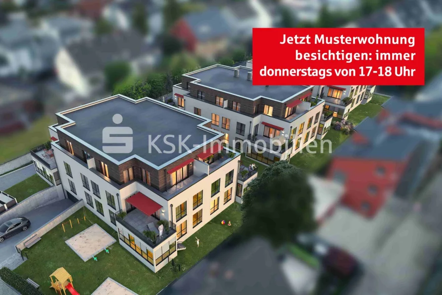 Besichtigung Musterwohnung - Wohnung kaufen in Pulheim - Neubau Zwei-Zimmer Penthousewohnung