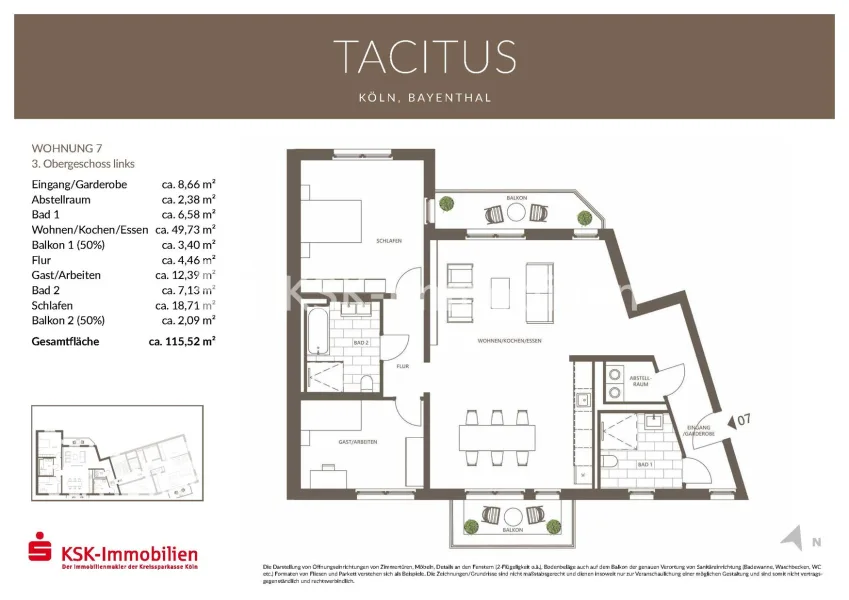 Grundriss Wohnung 7